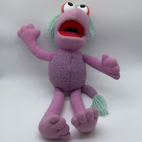 Fraggle Rock Mokey Plush Stuffed Animal Toy Purple 15” Jim Henson 1985 - Picture 1 of 13
